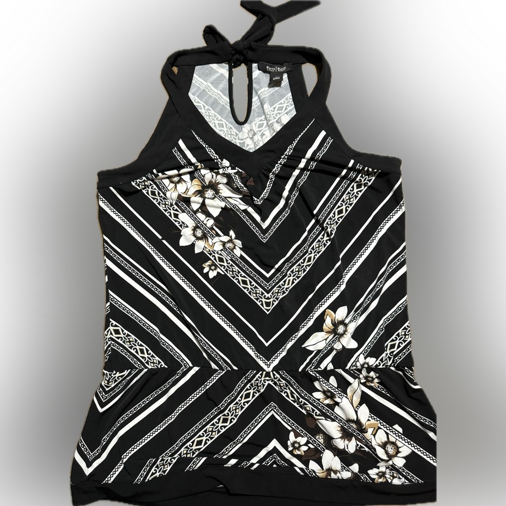 WHBM Jersey knit tank w tie in the back